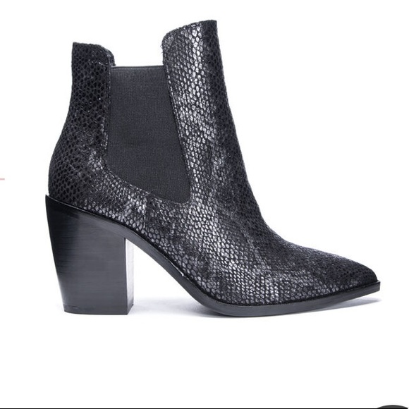 Chinese Laundry Leather Utah Snakeskin Booties - Picture 4 of 15